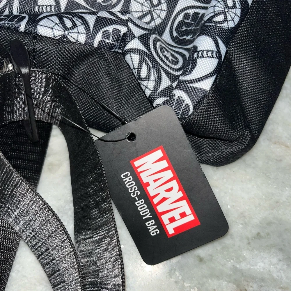 Marvel Iconic Black and White Messenger Bag